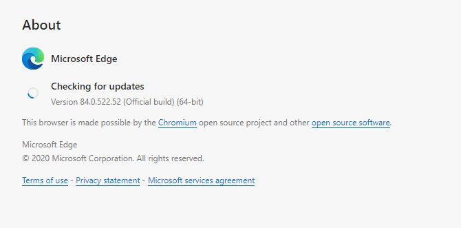 Check for Updates Microsoft Edge